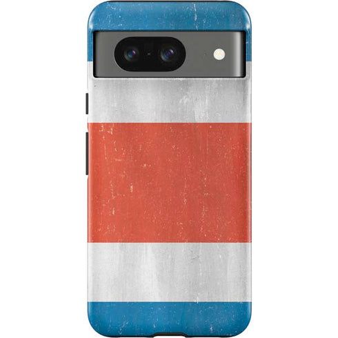 Costa Rican Flag Distressed Google Pixel 8 Impact Case